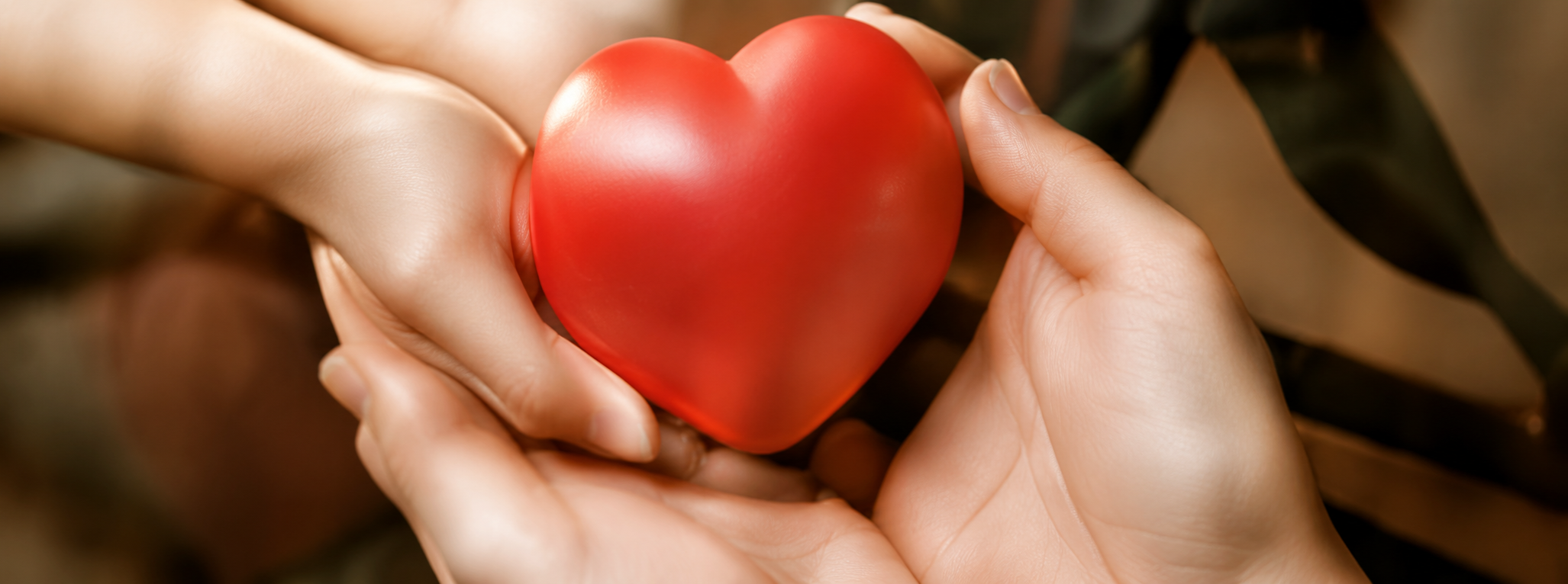 Hands holding a heart